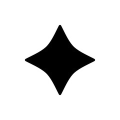 Fototapeta premium Black sparkle star diamond icon for celestial magic or premium quality logo.