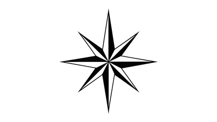 Obraz premium Classic Eight Pointed Nautical Compass Rose Emblem Design