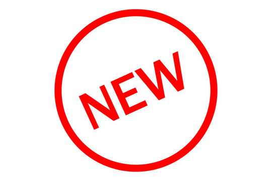 NEW - よく目立つシンプルなロゴマーク「NEW」
