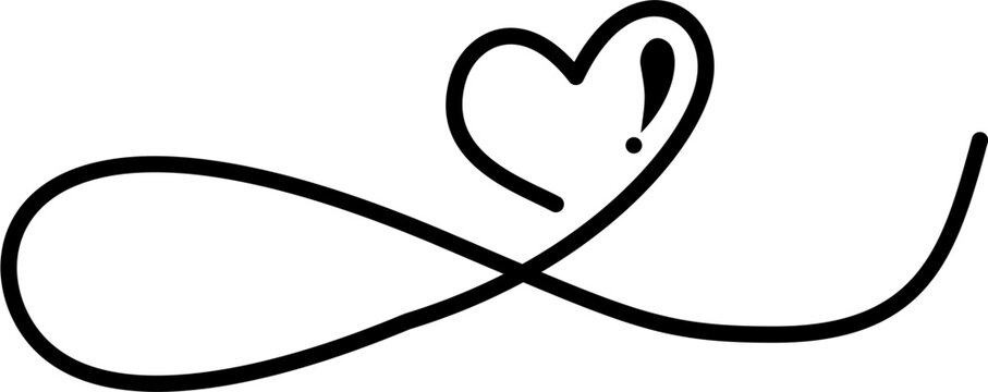 A heart shaped symbol drawn on paper