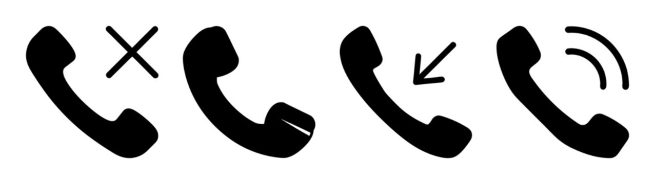 missed calls notification with checkmark and wifi signal flat design vector illustration