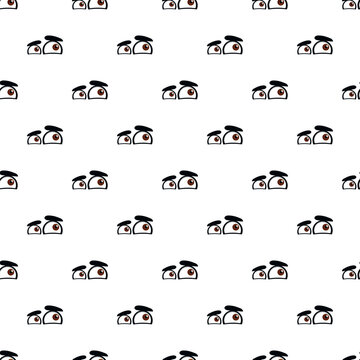 Angry cartoon eyes creating a seamless pattern expressing negative emotion