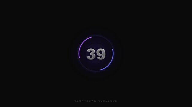 Animated countdown timer with circular progress bar