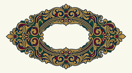 Intricate ornamental frame design element. © Abhinaya Project