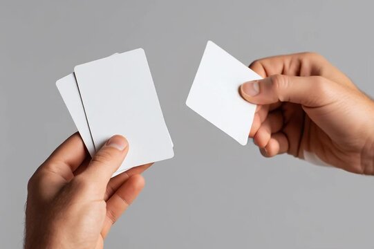 A close-up of a man's hand. One hand holds ratchets, the other selects a card.