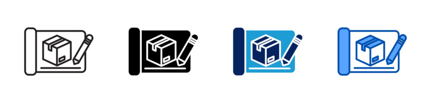 product design icon set multiple style collection