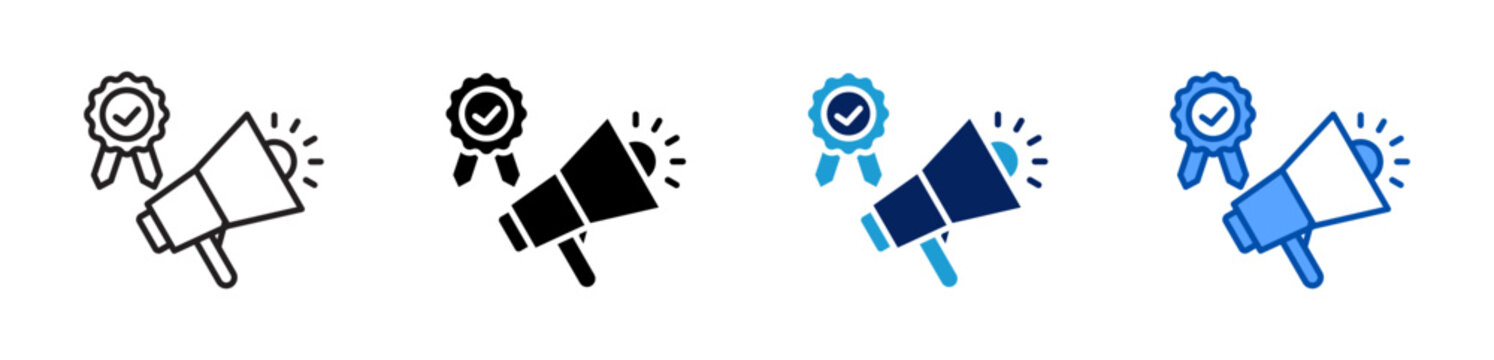 brand awareness icon set multiple style collection