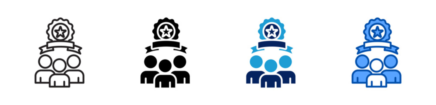 people reputation icon set multiple style collection
