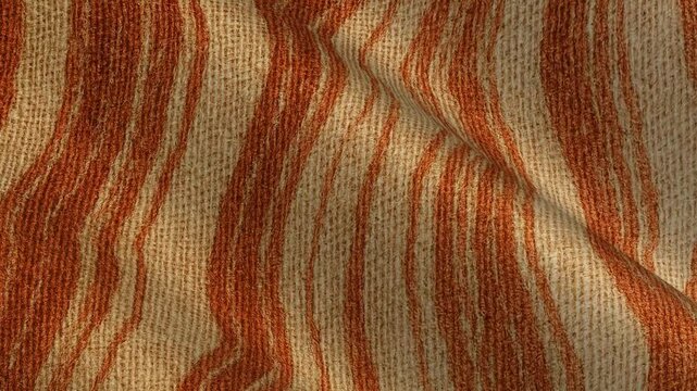 Flowing movement of waves of cotton fabric with marble pattern in seamless loop creating elegant abstract luxury background for refined design use