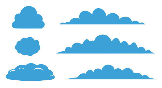 Clouds vector collection. Cloud computing pack. Clouds collection. Cloud shapes pack. Vector. Transparent SVG version.