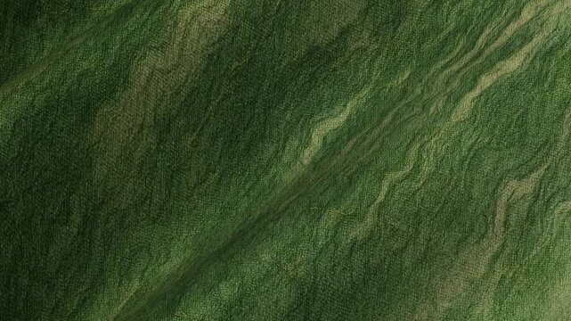 Gentle organic motion of waves of cotton fabric with marble pattern in seamless loop creating unique abstract luxury texture