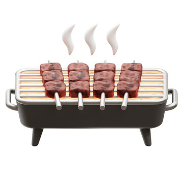 Eid al Adha BBQ Meat Grill 3D Icon