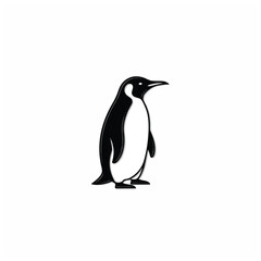 Obraz premium Penguin standing on white background.