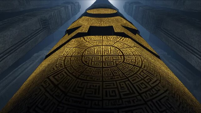 ゲーム開発のために構築されルーンが点灯する古代の石ゴーレム