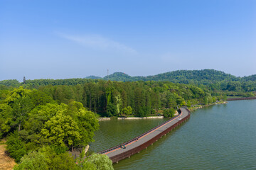 Fototapeta premium Spring Scenery of East Lake Scenic Area, Wuhan, Hubei, China