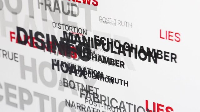 Media propaganda and fake news disinformation concept.
