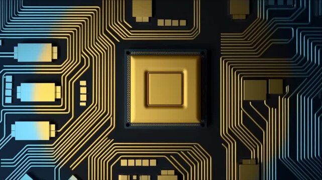 サイバーセキュリティのために暗いマザーボードへ組み込まれるプロセッサ