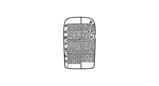 Ancient cuneiform tablet divided into four sections with intricate text