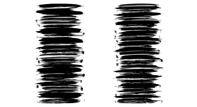 Lines hand drawn set with black grunge scrawls and brush strokes featuring ink, sketch, doodle with art and design elements for vector, illustration