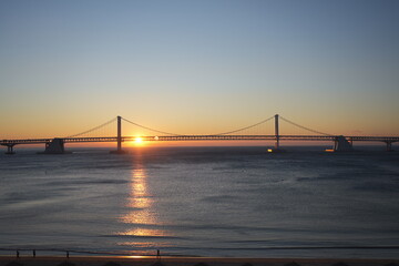 Obraz premium Sunrise photo of Haeundae Beach