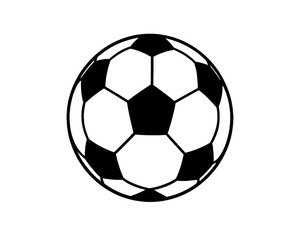 Fototapeta premium Soccer Ball Outline Icon, Vector Illustration Isolated on Transparent Background for Sports Design and Web Interface