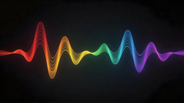 Colorful sound wave pattern