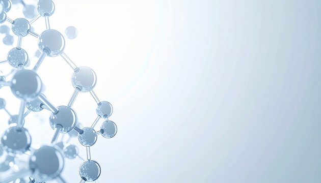 Abstract 3d chemistry background with detailed molecular structure