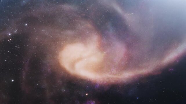 Vibrant spiral galaxy with swirling clouds of gas and dust, stars shining brightly in the vastness of space, captured in a stunning astronomical photograph with a dreamy, ethereal quality, c