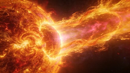 Fototapeta premium Supernova Stellar Flare Cosmic Event Energy Wave Astronomical Phenomenon