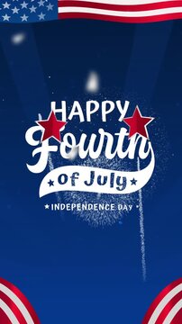 4th july text in celebration of happy independence day. Ideal for social media posts, invitations, and event promotions.