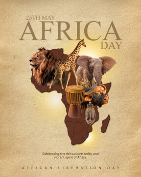 Brown and Beige Traditional Africa Day