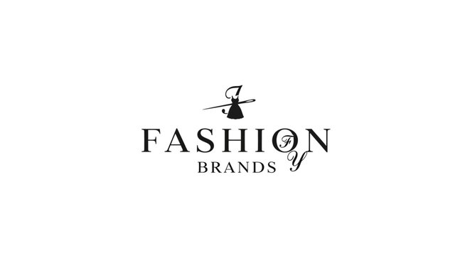 Fashion brand logo on white background.