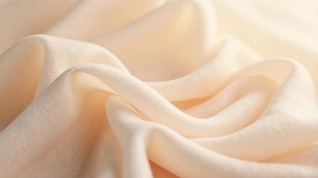 Soft Textiles Draped Elegantly on Surface Featuring Subtle Color Gradations