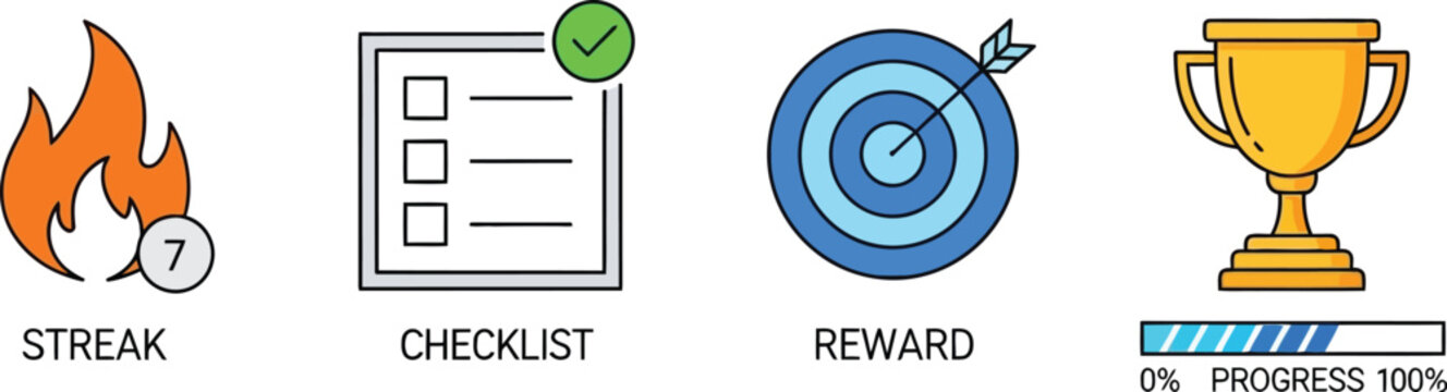 Gamification elements display user progress and rewards for engagement.