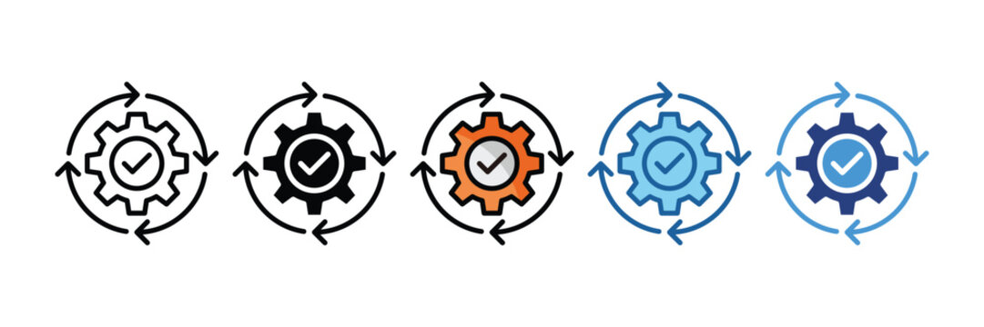 Operation  Icon Set Multiple Style Collection