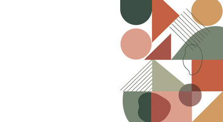 Fototapeta premium Modern Abstract Geometric Shapes and Lines Composition