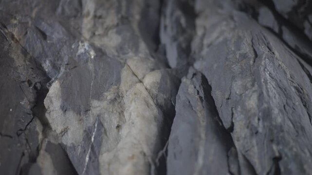Gray rough rock surface showing abstract mineral texture