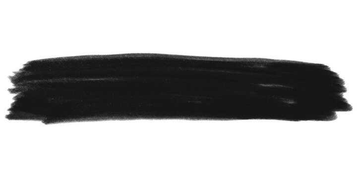 black paint brush stroke isolated grunge ink smear banner texture