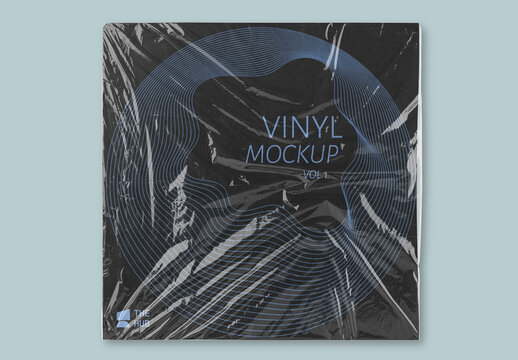 Vinyl Record Mockup Design PSD