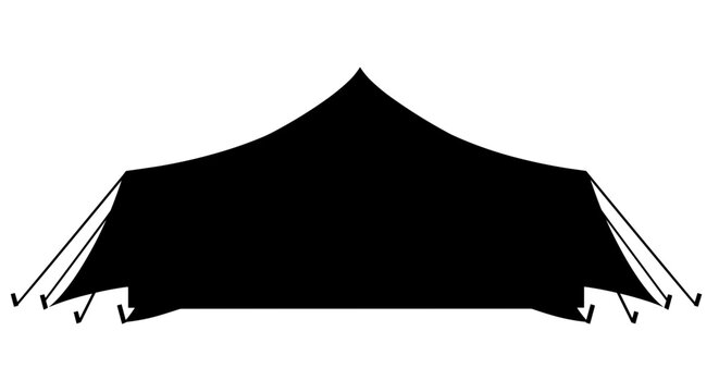Black fabric canopy outdoor shelter.