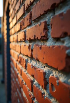 Authentic Textured Brick Wall Candid Structured Visuality Urban Feel