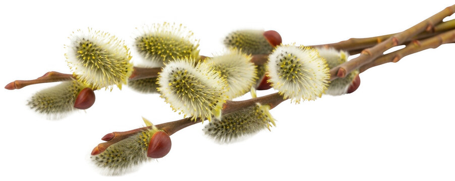 fluffy pussy willow cutout spring catkin branch png white blossom bud cutout easter decoration branch png natural salix caprea cutout beautiful spring flower isolated transparent background image