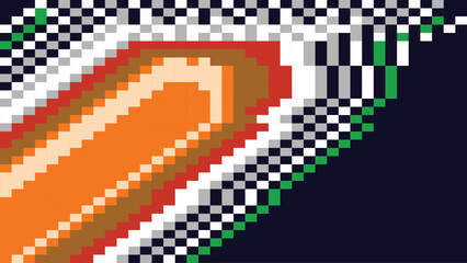 Abstract pixelated artwork: A vibrant abstract artwork bursts with dynamic shapes and a striking color palette. This digital composition seamlessly blends intricate patterns. © Buckley