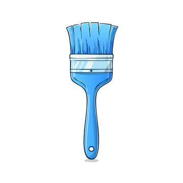 Blue Paint Brush Tool for Creative Art and Home Improvement Projects