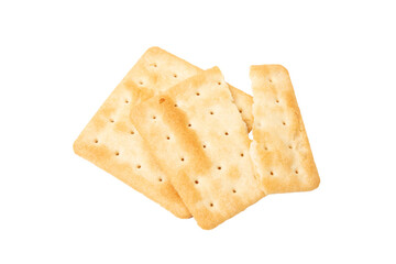 Fototapeta premium Cream cracker biscuit no background cutout