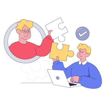 Modern design illustration of problem solving 