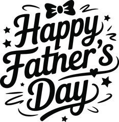 Fototapeta premium Happy Fathers day hand lettering typography vector design for greeting card, tshirt, poster, mug, print template and apparel