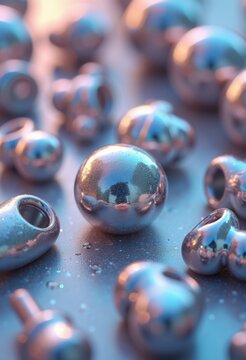 Lustrous Silver Gleaming Non-Conventional Items Showcase Radiant Reflection Serenity