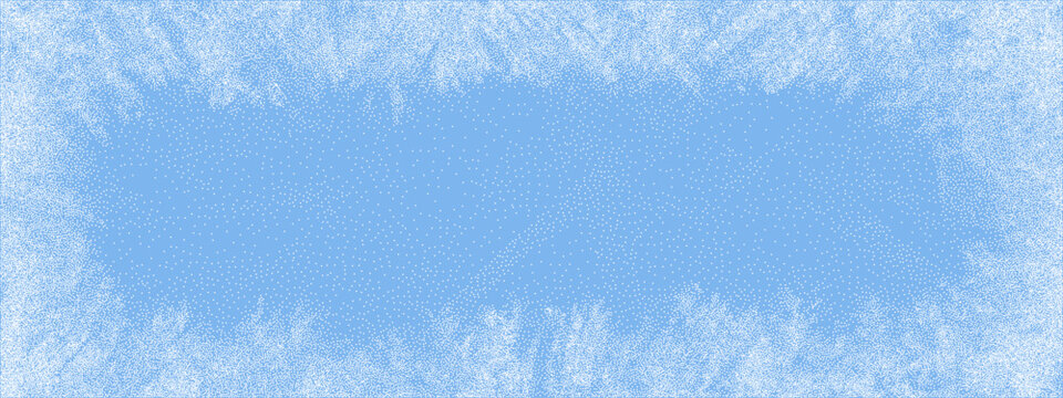 Ice overlay texture and grunge background frost with effect vector frame. Rink winter scratch and crack border frozen with abstract blue dirty. Distressed ice skating and snow grunge vintage.