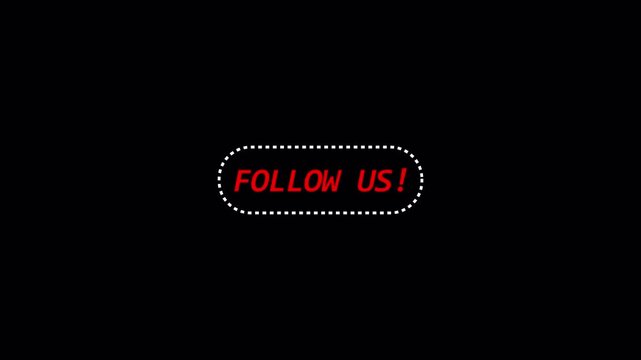 Flat view Social Media follow button  animation, unfollowing an account, X UI in transparent background in 4k animation with alpha channel follow button animation 